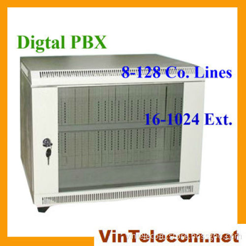China PBX factory VIN-2000HB series digital PABX with 128 Lines and 1024 Ext. lines for large Phone System Solution